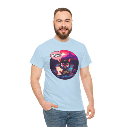 Wow! Gamer Cat" T-Shirt / Geschenk / Katzenliebhaber /Zocken / gaming / Comic / Katze