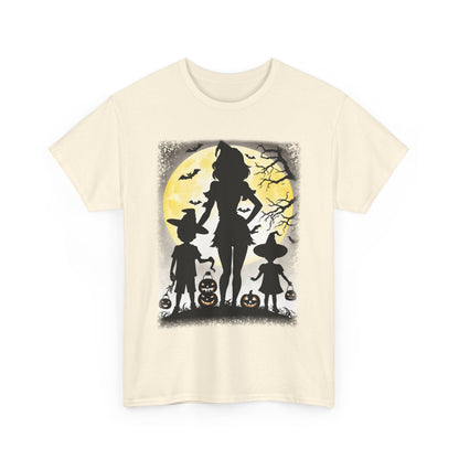 Halloween Walk Mom & Kids Pumpkin, Spooky Unisex T-Shirt, Fall Season Shirt, Jack-O-Lantern Costume Top, Autumn Witch Theme Apparel