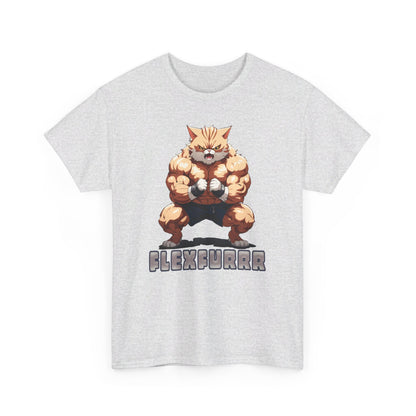 Muscalcat T-Shirt / Für Fitness und Katzenliebhaber, Lustiges Cartoon-Design, Baumwolle