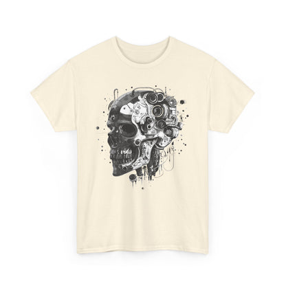 Cyborg Skull Head Halloween T-Shirt, Tee Shirt, Halloween Costume, Skeleton Graphic Tee, Spooky Shirt