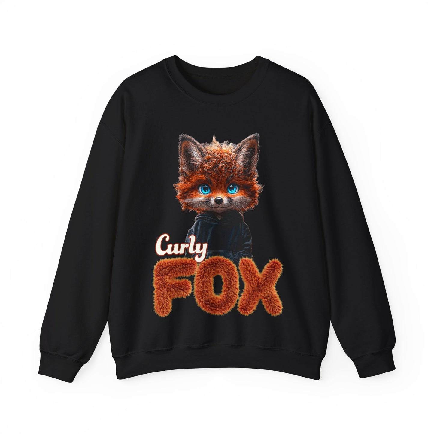 Sweatshirt Curly Fox Niedliches Fuchsmotiv mit lockigem Fell auf Kinder Sweatshirts /Trendiges Design für Tierliebhaber süss/Geschenk