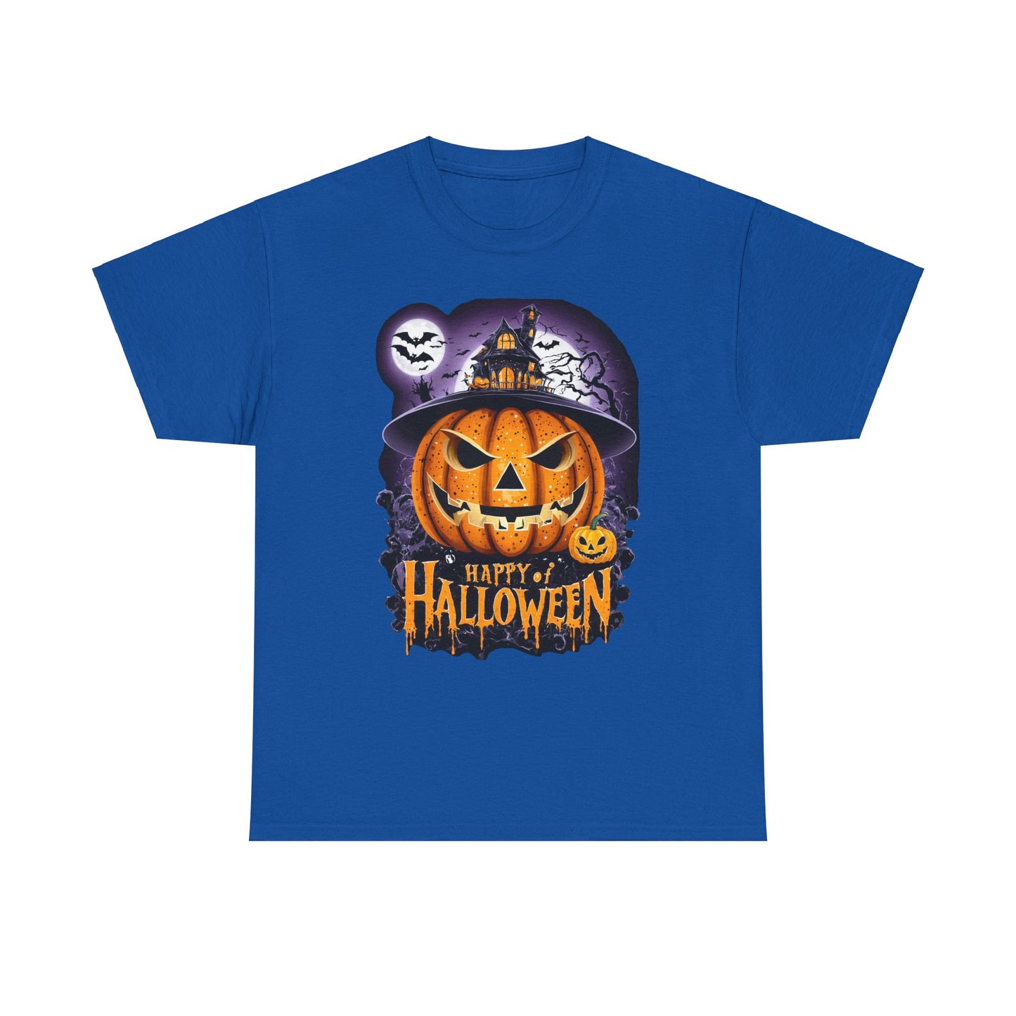 Happy of Halloween Pumpkin, Spooky Unisex T-Shirt, Fall Season Shirt, Jack-O-Lantern Costume Top, Autumn Witch Theme Apparel