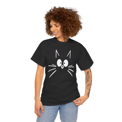 Minimalist Cat Face T-Shirt / Geschenk / Katzenliebhaber /Zocken / gaming / Comic / Katze