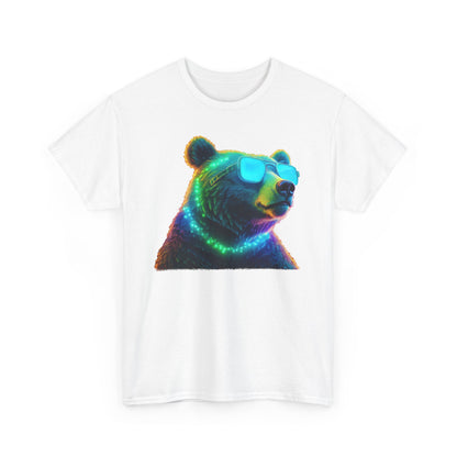 Cooler Bär mit Sonnenbrille T-Shirt / Neon Bären Grafik Design für Tierliebhaber und Streetwear Fans T-Shirt / Geschenk