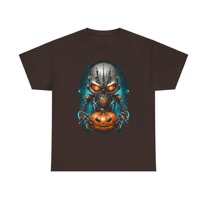 Halloween Pumking Cyborg T-Shirt, Halloween Tee, Unisex Shirt, Pumpkin Design Shirt, Halloween Costume