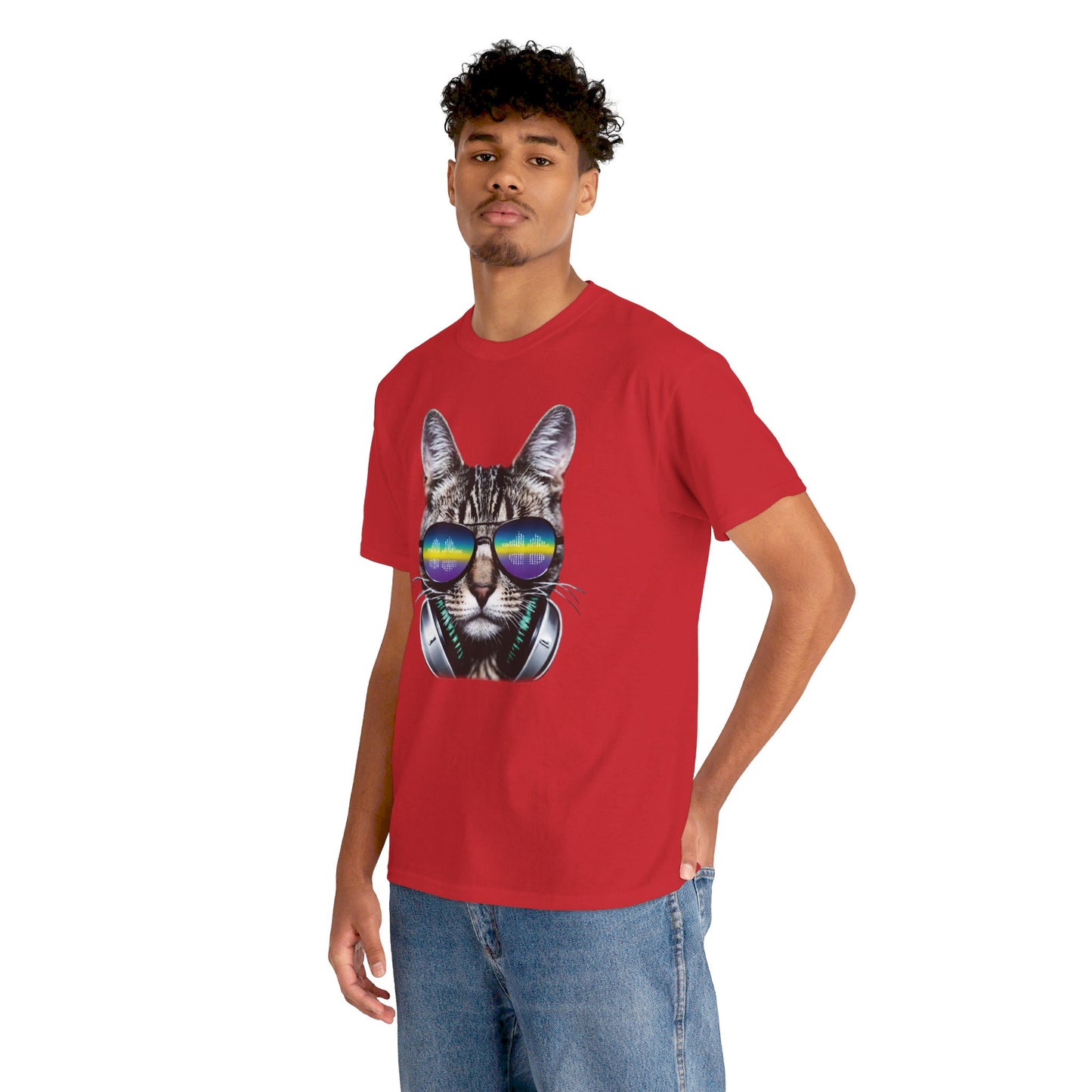 Groovy DJ Cat T-Shirt / Geschenk / Katzenliebhaber /Zocken / gaming / Comic / Katze / Kopfhörer / Musik / Music