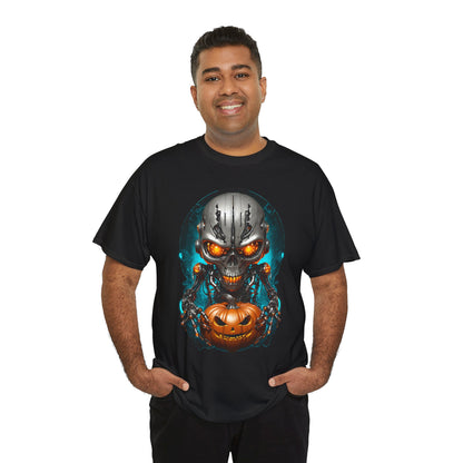 Halloween Pumking Cyborg T-Shirt, Halloween Tee, Unisex Shirt, Pumpkin Design Shirt, Halloween Costume