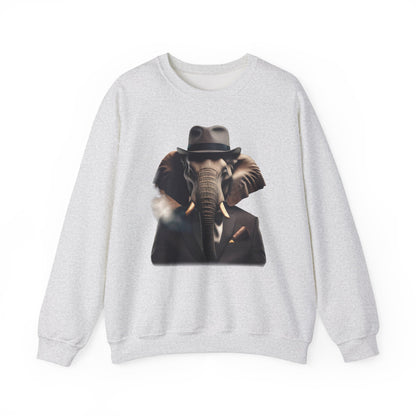 Stilvoller Elefant im Anzug / Vintage Look mit Zigarette auf Sweatshirts / Lustiger Katzenpullover / Geschenk / Katzenliebhaber /