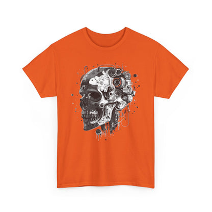 Cyborg Skull Head Halloween T-Shirt, Tee Shirt, Halloween Costume, Skeleton Graphic Tee, Spooky Shirt