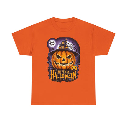 Happy of Halloween Pumpkin, Spooky Unisex T-Shirt, Fall Season Shirt, Jack-O-Lantern Costume Top, Autumn Witch Theme Apparel