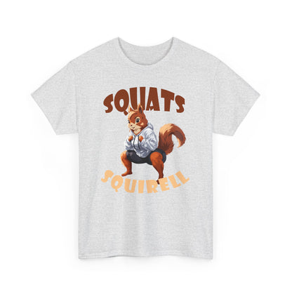 Squats Squirell T-Shirt - Lustiges Cartoon T-Shirt für Fitness-Enthusiasten und Katzenliebhaber