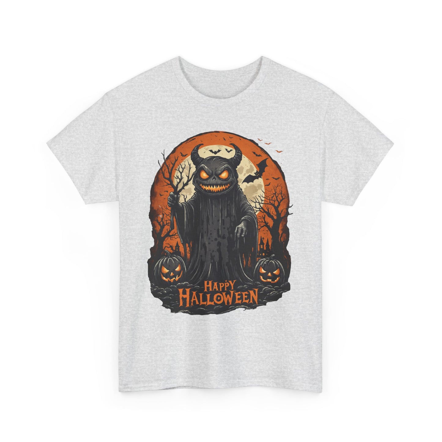 Halloween Pumpkin Dark Monster Tee, Spooky Unisex T-Shirt, Fall Season Shirt, Jack-O-Lantern Costume Top, Autumn Witch Theme Apparel