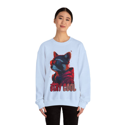 Futuristischer Dachs Raccoon Sweatshirt / Stay Cool Anime Style Hoodie, Unisex Streetwear Pullover, Geschenk für Tier- und Anime-Liebhaber