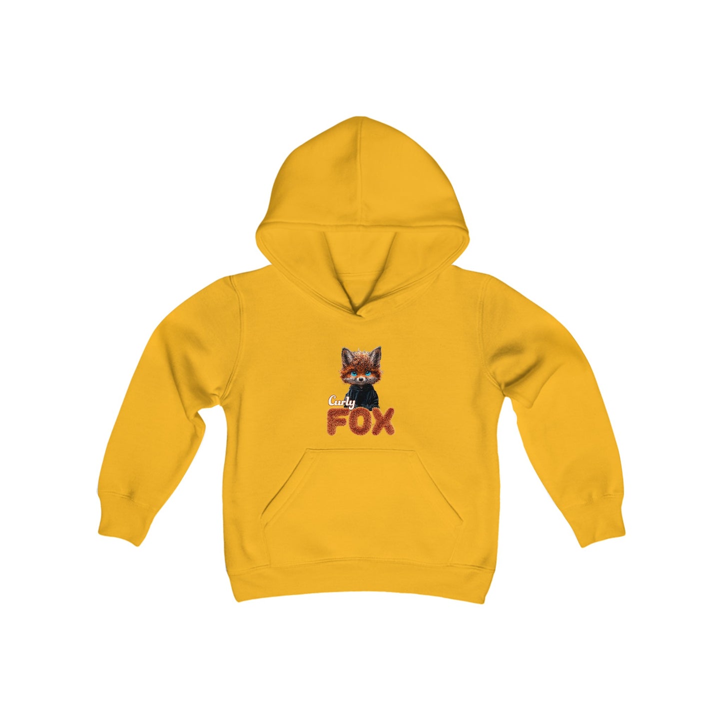 Cute Curly Fox Hoodie, Kids Sweatshirt, Adorable Animal Jumper, Cozy Children's Pullover, Fun Wildlife Hoody, Comfy Youth Outerwear