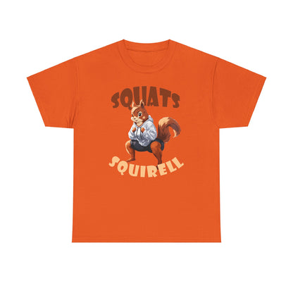 Squats Squirell T-Shirt - Lustiges Cartoon T-Shirt für Fitness-Enthusiasten und Katzenliebhaber