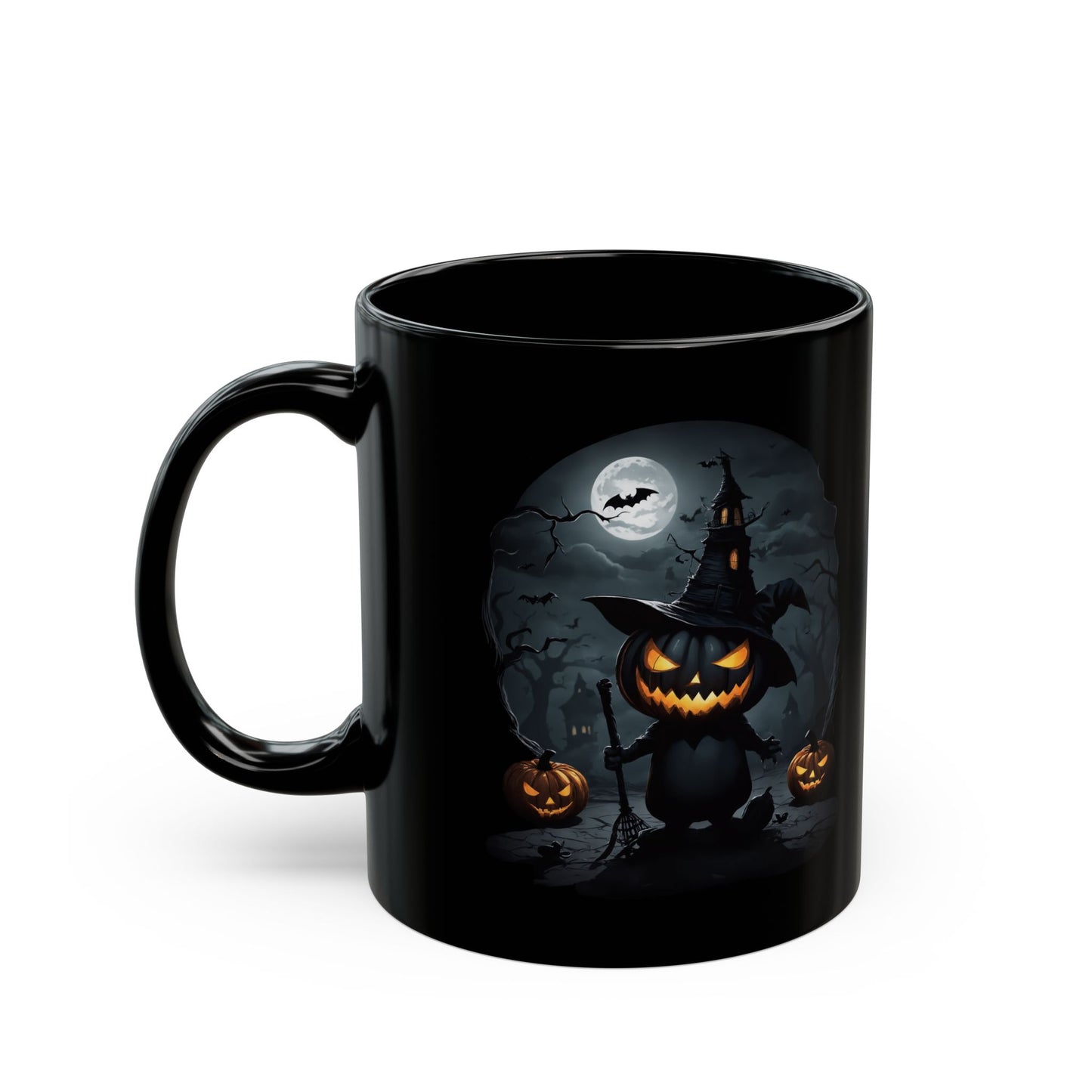 Halloween Mug scary Pumkinman Süßen Geistern, Hexen und Kürbissen / Perfect Halloween Decoration and Gifts, Black Coffee Cup, Spooky Tea Mug