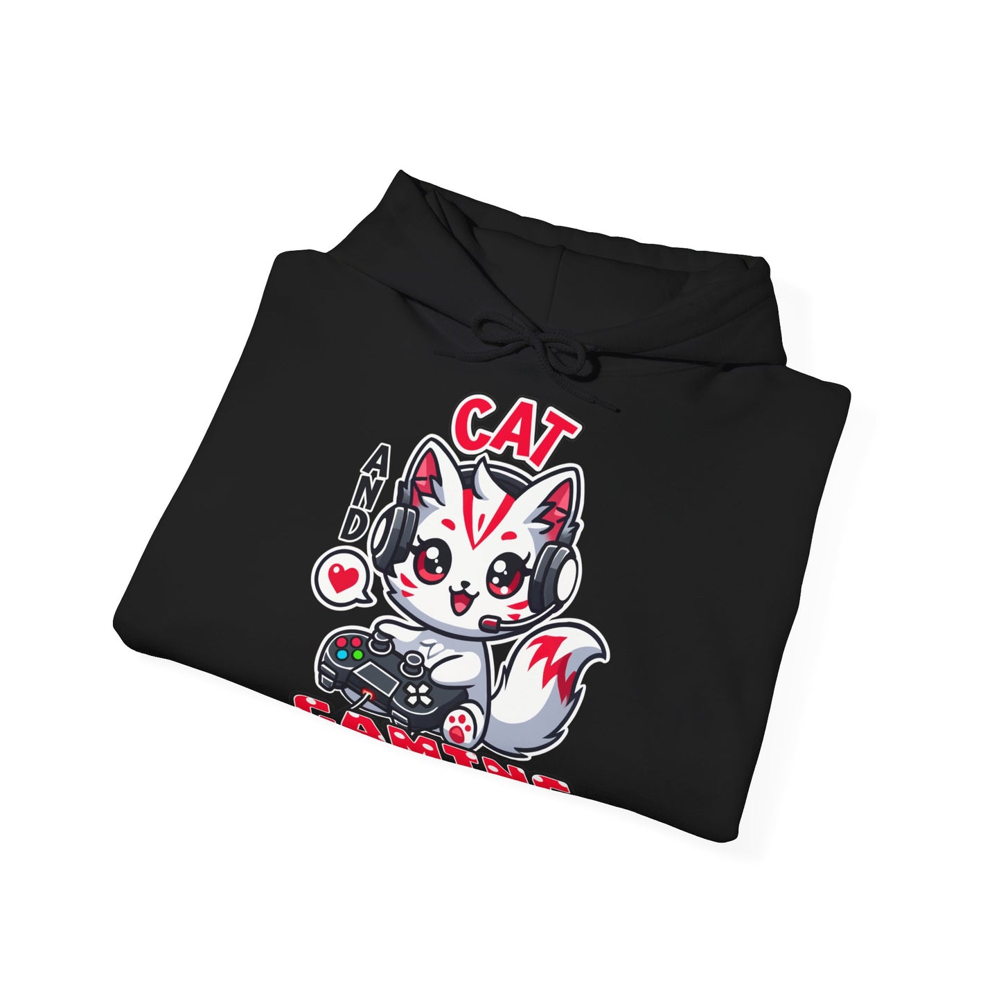 Cat and Gaming Unisex Heavy Blend™ Hooded Sweatshirt