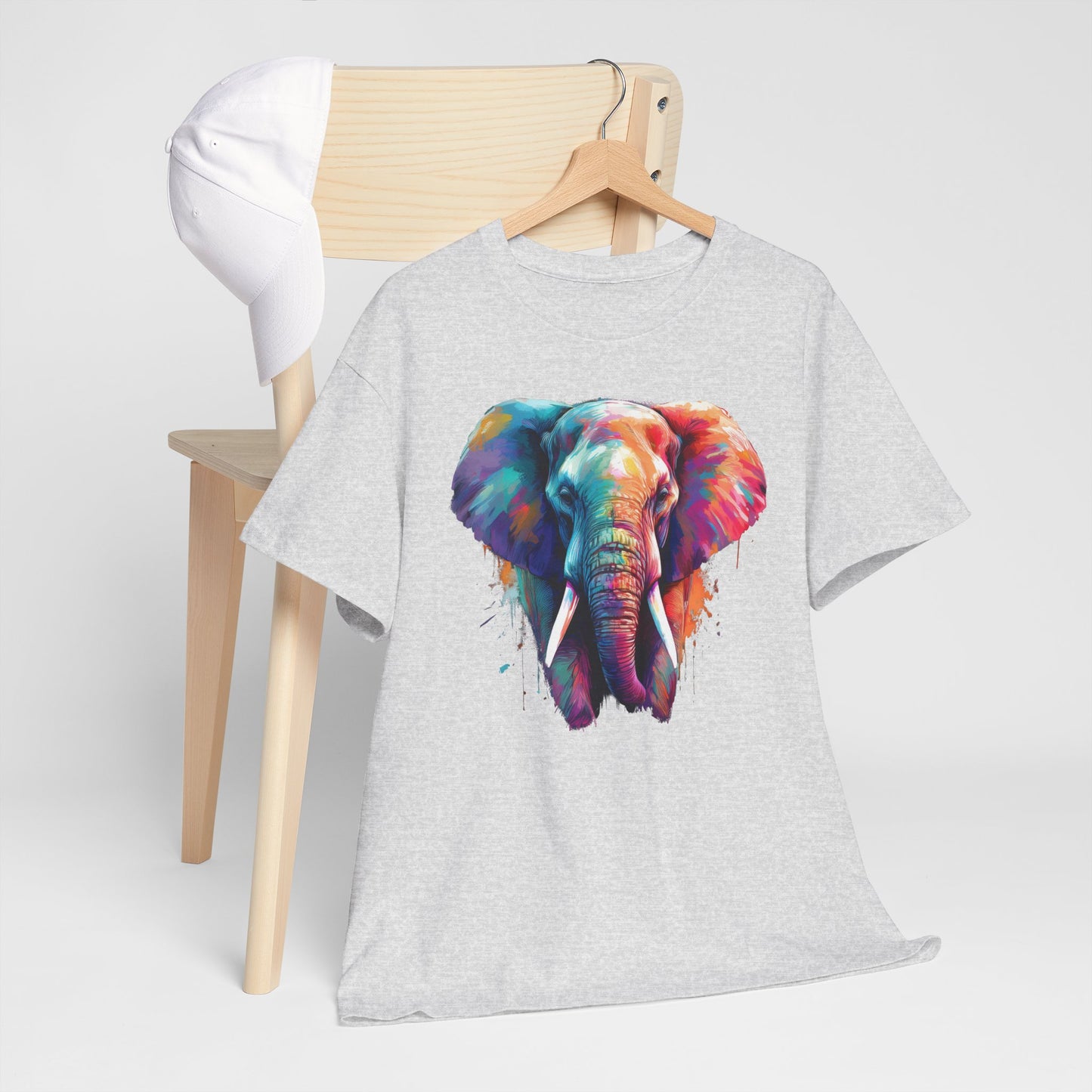 Elefant Kunst Design auf T-Shirts, Hoodies, Kissen und Tassen / Exotisches Tiermotiv für Tier- und Kunstliebhaber  Fans T-Shirt / Geschenk