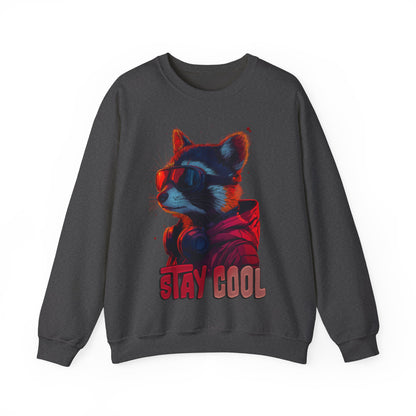 Futuristischer Dachs Raccoon Sweatshirt / Stay Cool Anime Style Hoodie, Unisex Streetwear Pullover, Geschenk für Tier- und Anime-Liebhaber