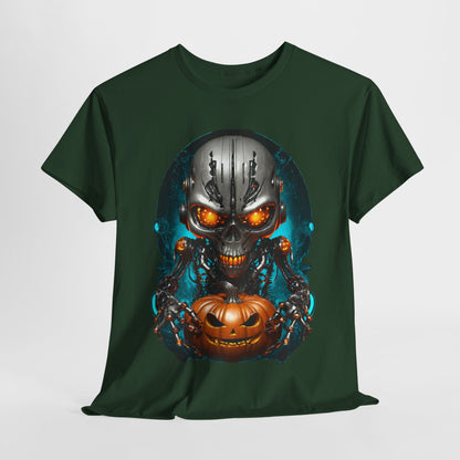 Halloween Pumking Cyborg T-Shirt, Halloween Tee, Unisex Shirt, Pumpkin Design Shirt, Halloween Costume