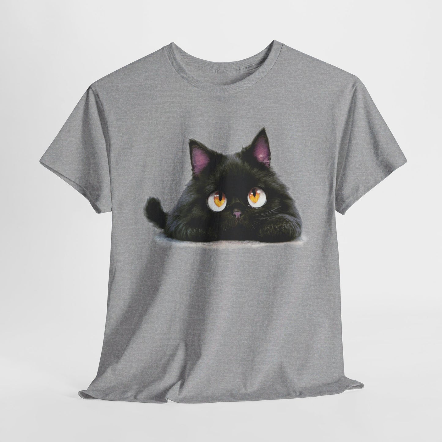 Cat Lover T-Shirt, Kitty Graphic Tee, Kitten Print Shirt, Feline Fan Top, Animal Pet Owner Gift