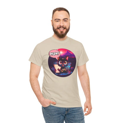 Wow! Gamer Cat" T-Shirt / Geschenk / Katzenliebhaber /Zocken / gaming / Comic / Katze