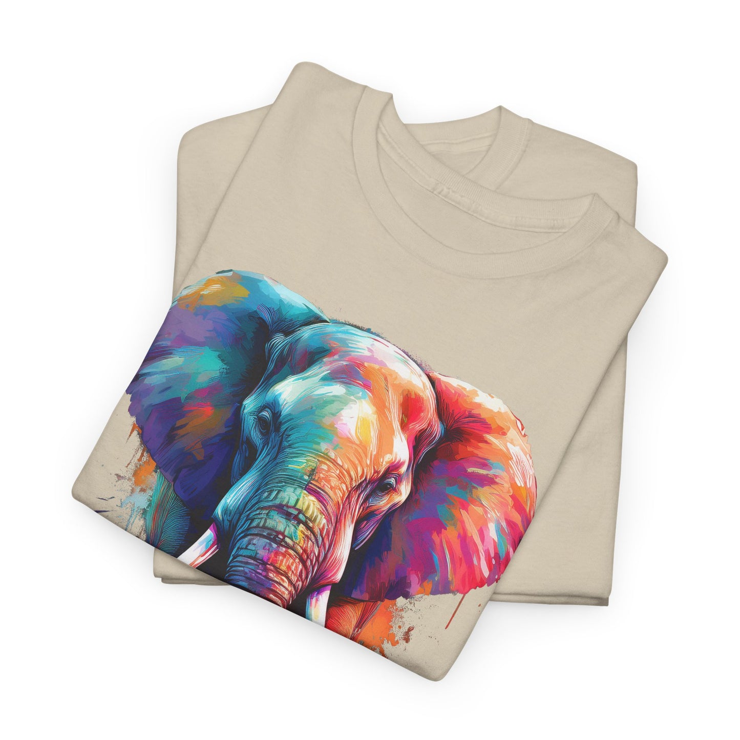 Elefant Kunst Design auf T-Shirts, Hoodies, Kissen und Tassen / Exotisches Tiermotiv für Tier- und Kunstliebhaber  Fans T-Shirt / Geschenk