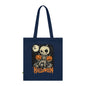 Halloween Pumpkin little Skull Organic Cotton Tote Bag, Trick or Treat Halloween Pumpkin little Skull , Eco-Friendly Market Bag