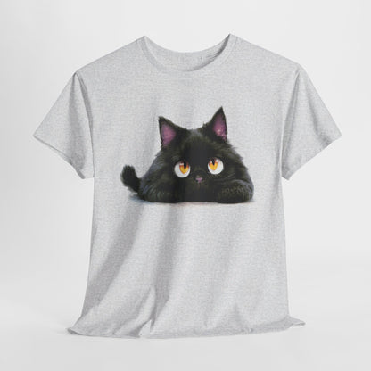 Cat Lover T-Shirt, Kitty Graphic Tee, Kitten Print Shirt, Feline Fan Top, Animal Pet Owner Gift