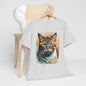 Wasserfarben Kunstwerk Katze /Katzenportrait in Wasserfarbenstil auf T-Shirt / Künstlerisches Design für Katzenliebhaber/Kunst/Picasso