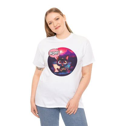 Wow! Gamer Cat" T-Shirt / Geschenk / Katzenliebhaber /Zocken / gaming / Comic / Katze