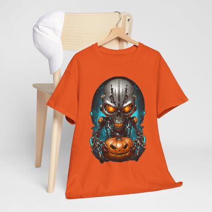 Halloween Pumking Cyborg T-Shirt, Halloween Tee, Unisex Shirt, Pumpkin Design Shirt, Halloween Costume