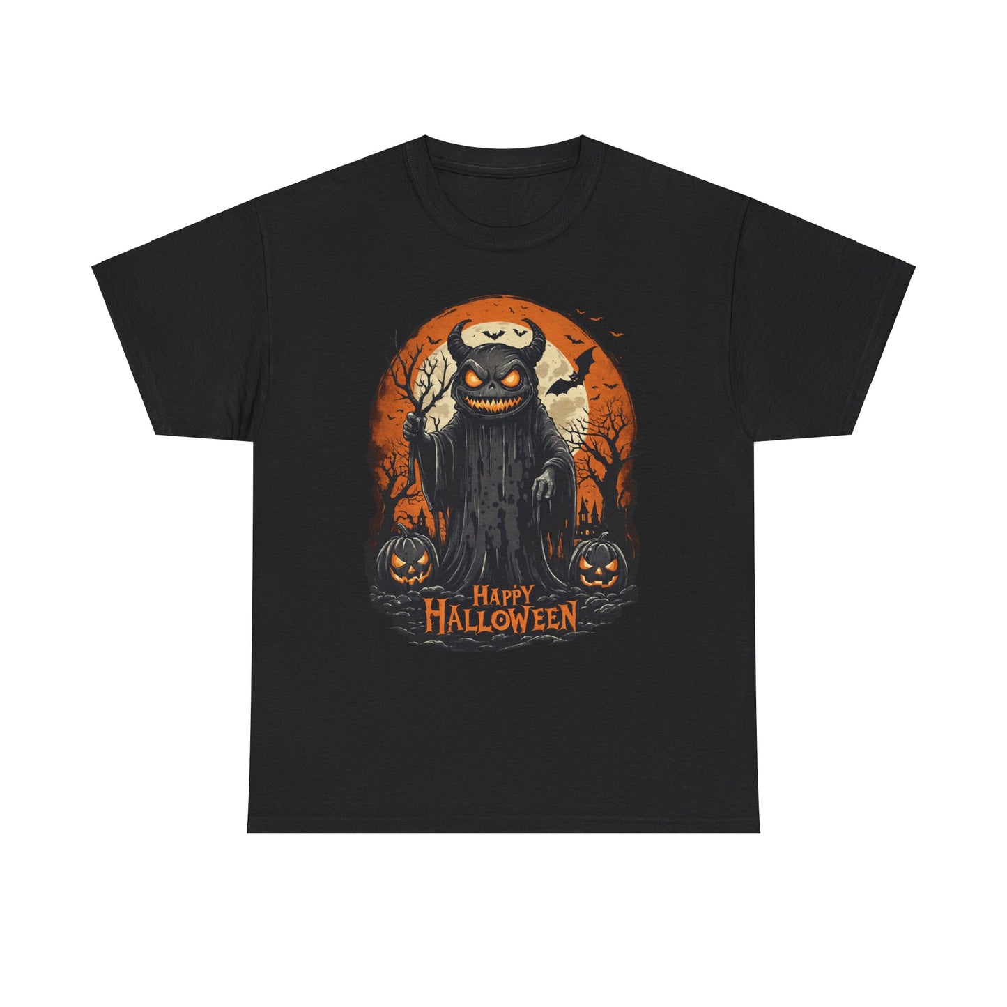 Halloween Pumpkin Dark Monster Tee, Spooky Unisex T-Shirt, Fall Season Shirt, Jack-O-Lantern Costume Top, Autumn Witch Theme Apparel