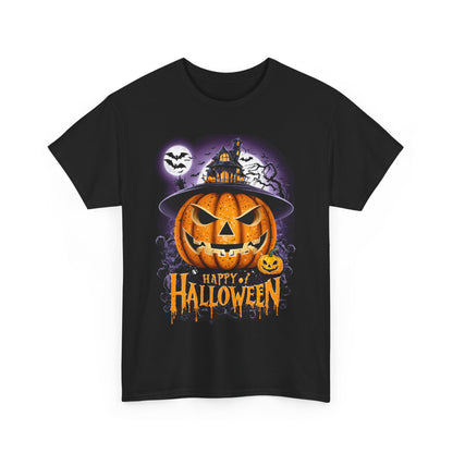 Happy of Halloween Pumpkin, Spooky Unisex T-Shirt, Fall Season Shirt, Jack-O-Lantern Costume Top, Autumn Witch Theme Apparel