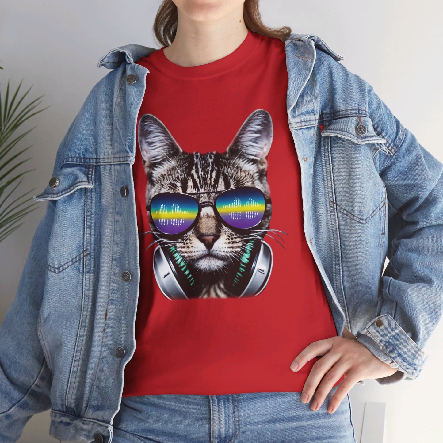 Groovy DJ Cat T-Shirt / Geschenk / Katzenliebhaber /Zocken / gaming / Comic / Katze / Kopfhörer / Musik / Music