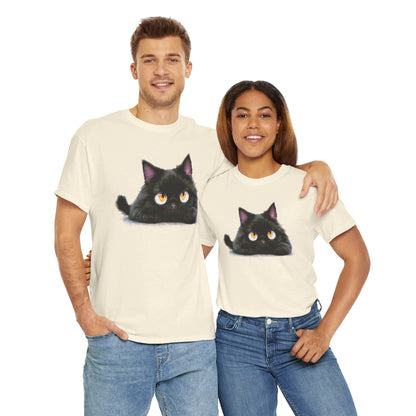 Cat Lover T-Shirt, Kitty Graphic Tee, Kitten Print Shirt, Feline Fan Top, Animal Pet Owner Gift