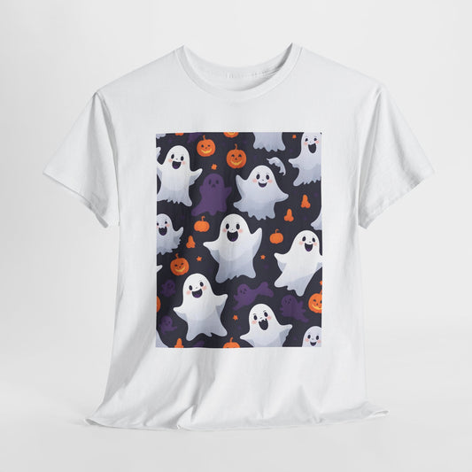 Halloween Ghost & Pumpkins Tee, Scary Halloween Shirt, Spooky Ghost Tee, Pumpkin Graphic Tee, Halloween Costume Shirt, Halloween Party Tee