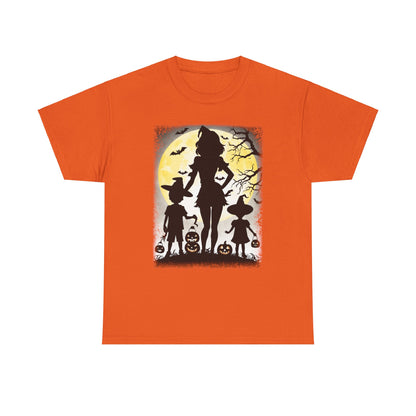 Halloween Walk Mom & Kids Pumpkin, Spooky Unisex T-Shirt, Fall Season Shirt, Jack-O-Lantern Costume Top, Autumn Witch Theme Apparel