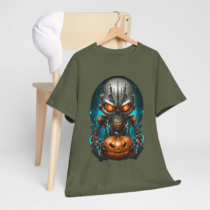 Halloween Pumking Cyborg T-Shirt, Halloween Tee, Unisex Shirt, Pumpkin Design Shirt, Halloween Costume