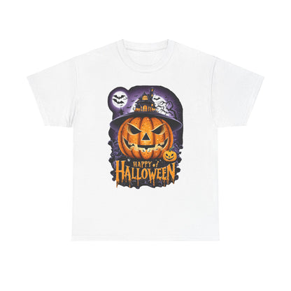 Happy of Halloween Pumpkin, Spooky Unisex T-Shirt, Fall Season Shirt, Jack-O-Lantern Costume Top, Autumn Witch Theme Apparel