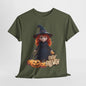 Halloween Witch Tee, Spooky Kids Shirt, Red Haired Girl Costume Top, Cute Smiling Witches Apparel, Unisex Tshirt, Holiday Clothing, Trick or