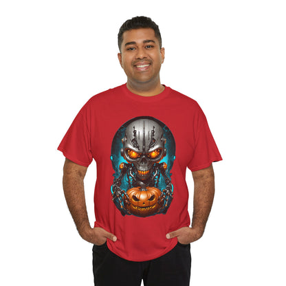 Halloween Pumking Cyborg T-Shirt, Halloween Tee, Unisex Shirt, Pumpkin Design Shirt, Halloween Costume