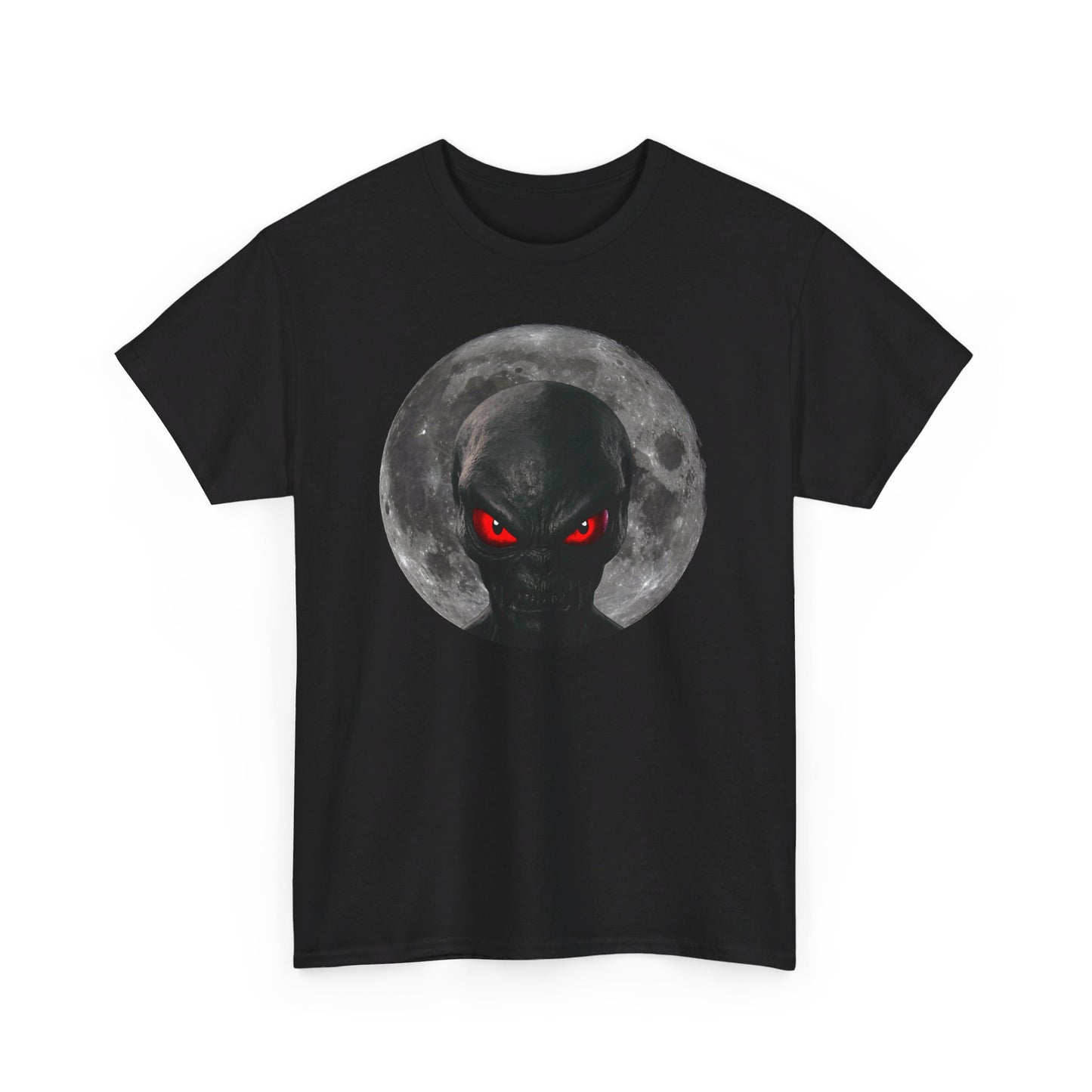 Moonlight Monster Alien T-Shirt  / Gruselige Kreatur mit Leuchtenden Augen, Ideal für Halloween und Horrorfans