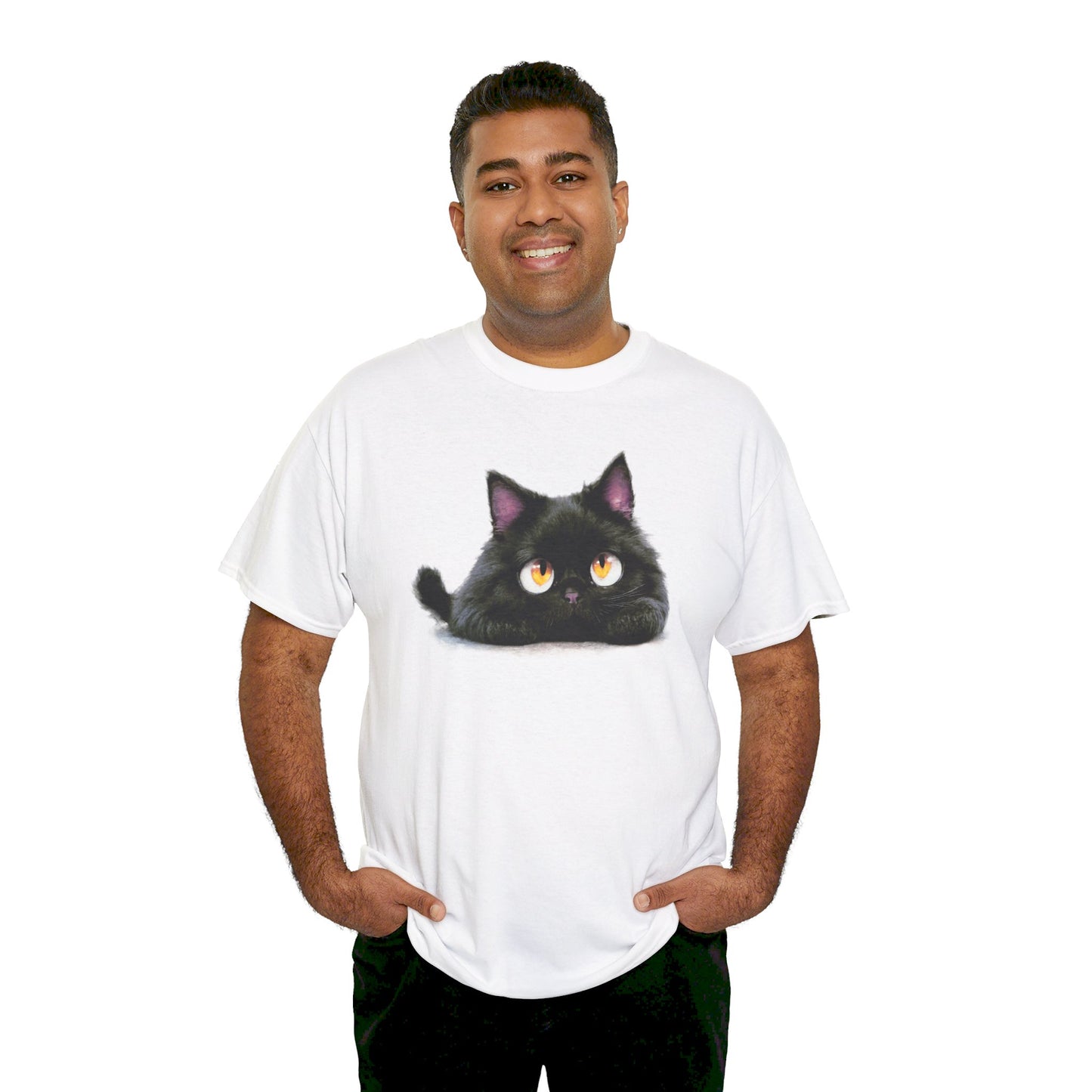 Cat Lover T-Shirt, Kitty Graphic Tee, Kitten Print Shirt, Feline Fan Top, Animal Pet Owner Gift