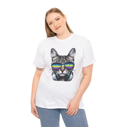 Groovy DJ Cat T-Shirt / Geschenk / Katzenliebhaber /Zocken / gaming / Comic / Katze / Kopfhörer / Musik / Music