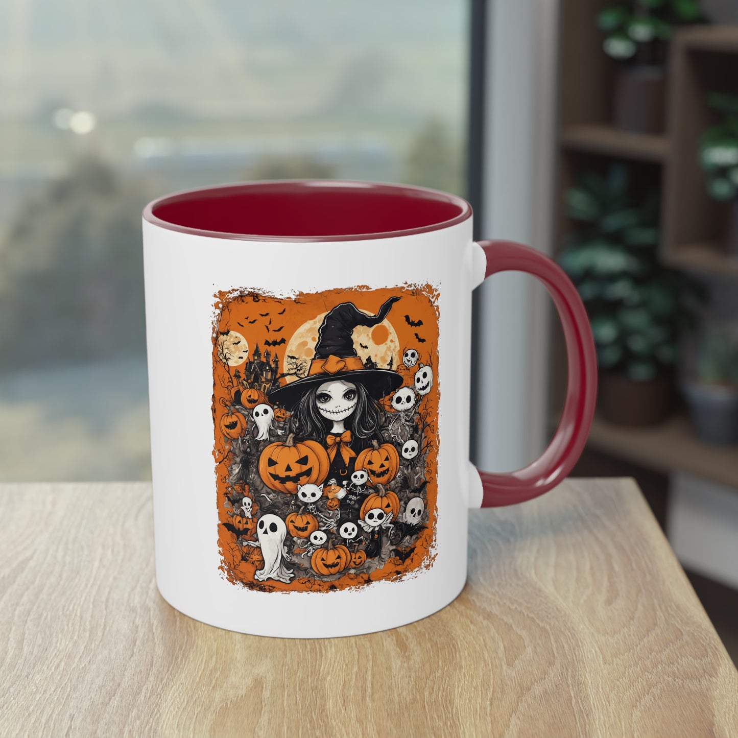 Halloween Pumpkin Mug, Witch Coffee Cup, Fall Kitchen Decor, October Mug, Spooky Halloween Gift, 11oz Mug