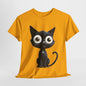 Cat Lover T-Shirt, Cute Kitty Tee, Adorable Feline Shirt, Big Eyed Cat Top, Animal Graphic Tee for Pet Owners