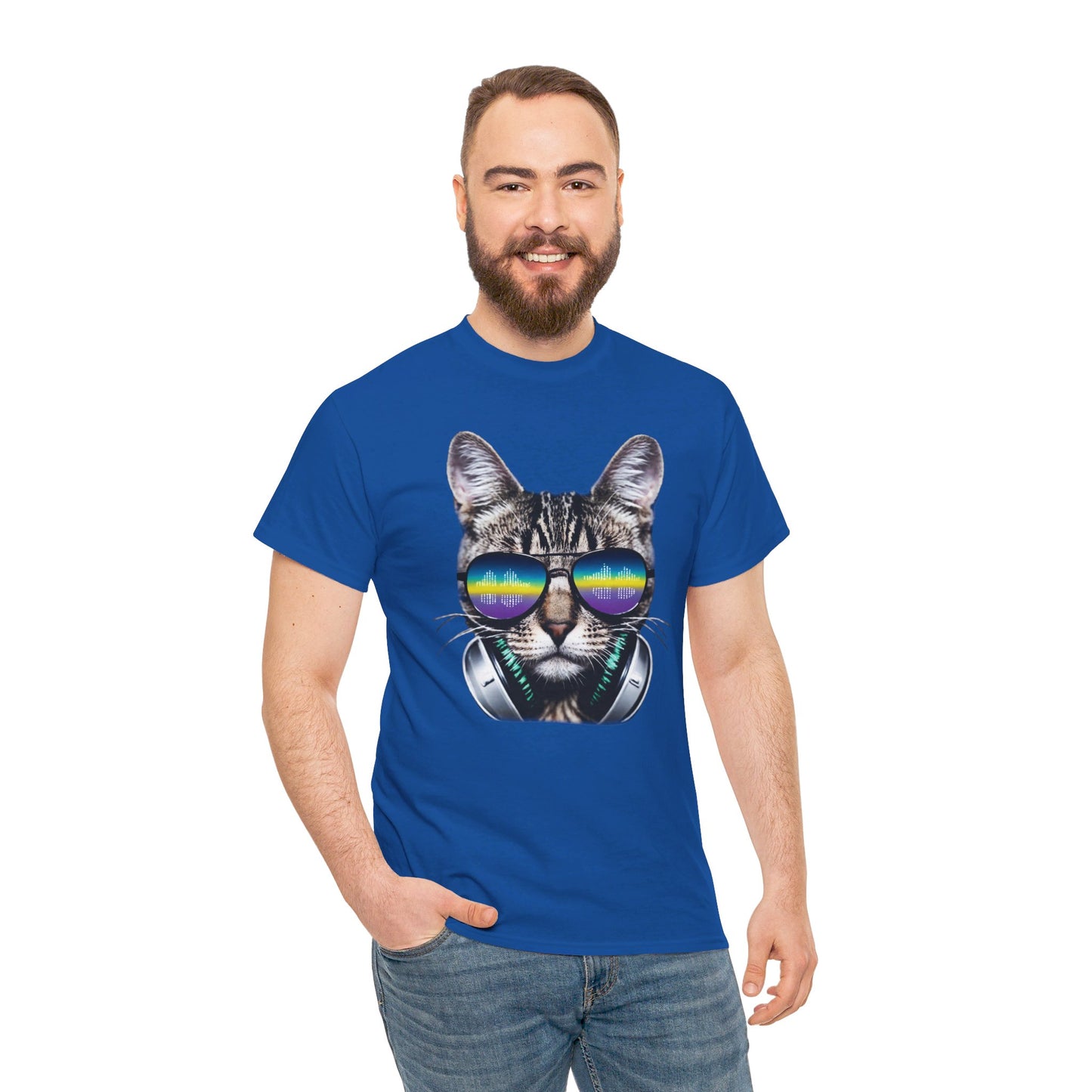 Groovy DJ Cat T-Shirt / Geschenk / Katzenliebhaber /Zocken / gaming / Comic / Katze / Kopfhörer / Musik / Music