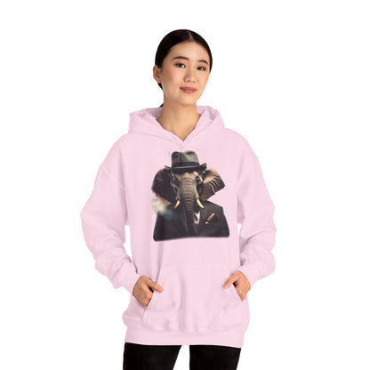 Stilvoller Elefant im Anzug Hoodie / Vintage Look mit Zigarette auf Sweatshirts / Sweatshirt / Vintage / 1930er / RetroVibes / Geschenk