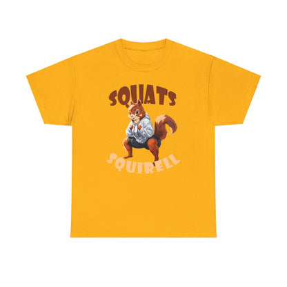 Squats Squirell T-Shirt - Lustiges Cartoon T-Shirt für Fitness-Enthusiasten und Katzenliebhaber